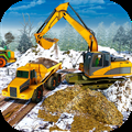 Heavy Excavator Snow Plow Sim