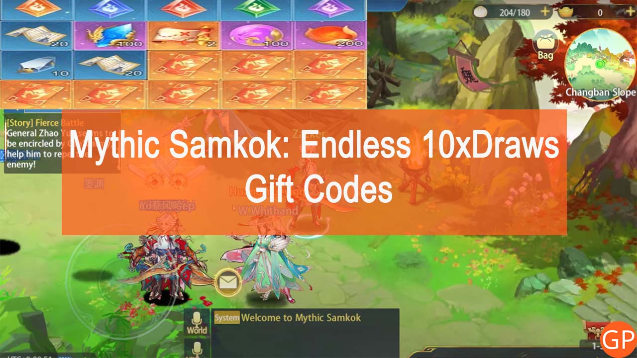 Mythic Samkok: Endless 10xDraws Codes for August 2025
