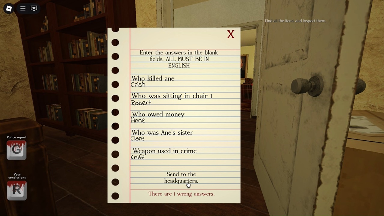 Roblox Crime Scene Investigation Walkthrough Guide (All Answers & Clues Explained)